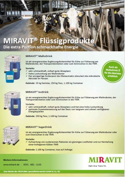 MIRAVIT® Flüssigprodukte - Die extra Portion schmackhafte Energie